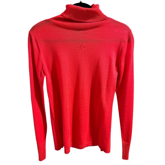 👗 2/$30 👗 Deep Orange/Red Turtleneck Sweater from Halogen NWOT - Picture 1 of 4